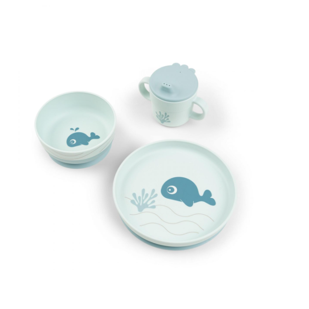 Παιδικό Σετ Φαγητού 3τμχ Wally Blue Done By Deer