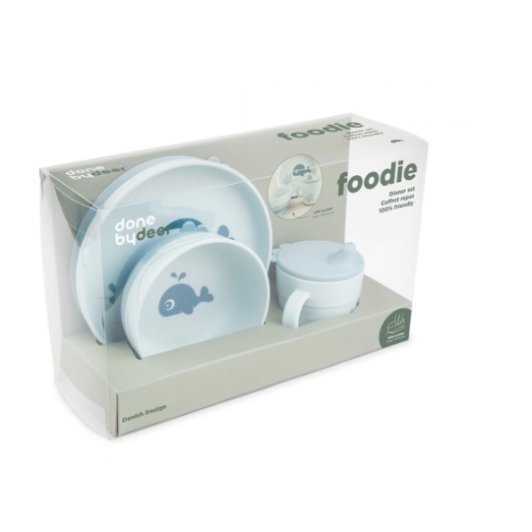 Παιδικό Σετ Φαγητού 3τμχ Wally Blue Done By Deer