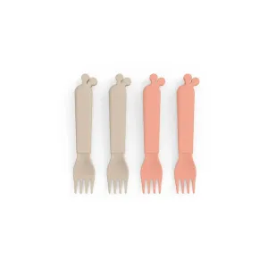 Παιδικό Σετ Πιρουνιά 4 Τμχ Raffi Sand-Coral Done By Deer