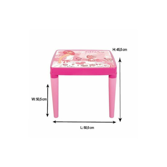 Παιδικό Τραπεζάκι Μελέτης Ροζ 03414 Pilsan