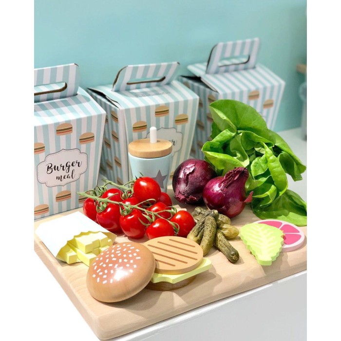 Πακέτο Με Ξύλινα Υλικά Για Γεύμα Burger Jabadabado Πακέτο Με Ξύλινα Υλικά Για Γεύμα Burger Jabadabado