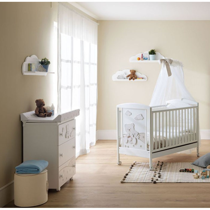 PALI Βρεφικό Κρεβατάκι Daisy Και Συρταριέρα Μπανάκι - Αλλαξιέρα