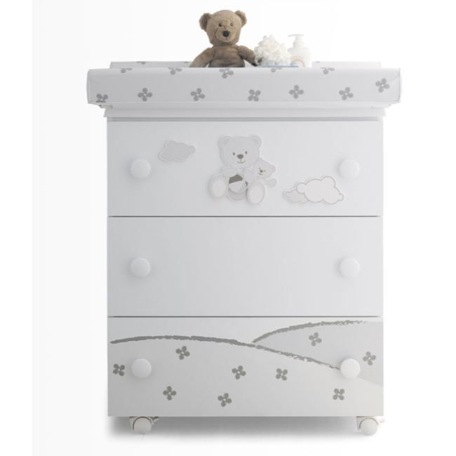 PALI Βρεφικό Κρεβατάκι Daisy Και Συρταριέρα Μπανάκι - Αλλαξιέρα