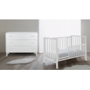 Pali Βρεφικό Σετ Win Bianco Με Λίκνο(90χ73cm) Κρεβάτι(133x73cm) Στρώματα Και Προστατευτικό Κάγκελο