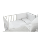 Pali Βρεφικό Σετ Win Bianco Με Λίκνο(90χ73cm) Κρεβάτι(133x73cm) Στρώματα Και Προστατευτικό Κάγκελο