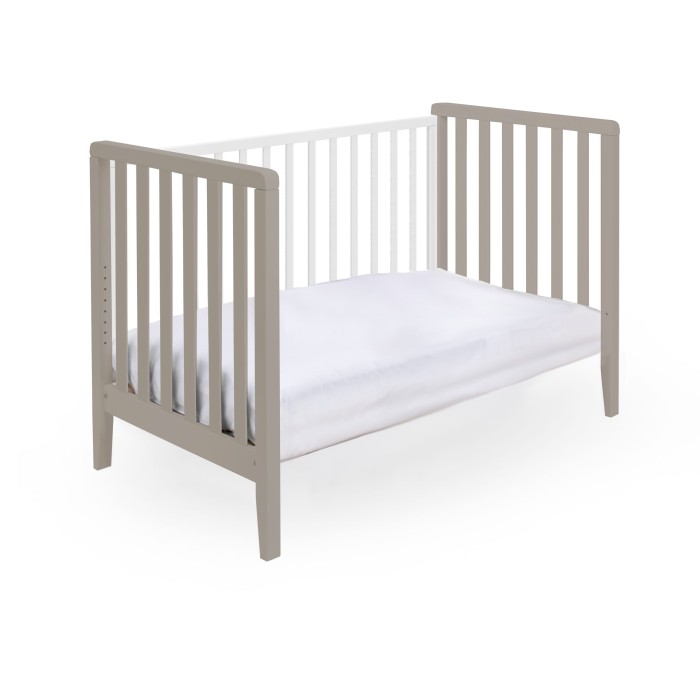 Pali Βρεφικό Σετ Win Bianco/Tortora Με Λίκνο(90χ73cm) Κρεβάτι(133x73cm) Στρώματα Και Προστατευτικό Κάγκελο