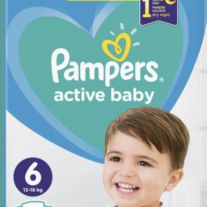 Pampers Active Baby No 6 (13-18kg) Maxi Pack 44τμχ Pampers Active Baby No 6 (13-18kg) Maxi Pack 44τμχ