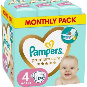 Pampers Premium Care No 4 (9-14kg) Monthly Pack 174τμχ