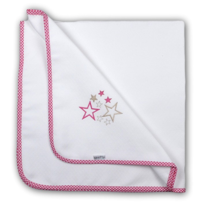 Πάνα Αγκαλιάς Πικέ Με Κέντημα Φούξια Ninetta Bebe