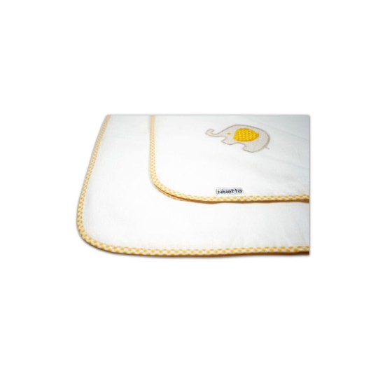 Πάνα Αγκαλιάς Πικέ Με Κέντημα Κίτρινη Ninetta Bebe