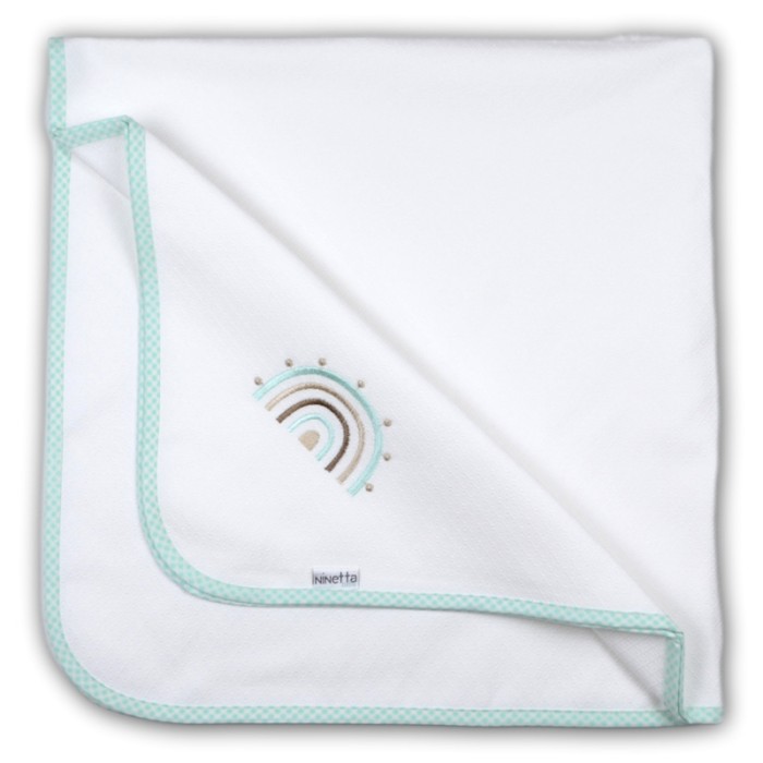 Πάνα Αγκαλιάς Πικέ Με Κέντημα Μέντα Ninetta Bebe