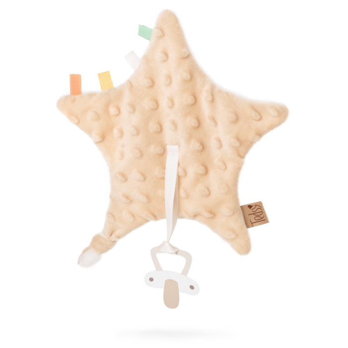 Πανάκι Παρηγοριάς Με Κλιπ Πιπίλας Aστεράκι Μπεζ Amek Toys Πανάκι Παρηγοριάς Με Κλιπ Πιπίλας Aστεράκι Μπεζ Amek Toys