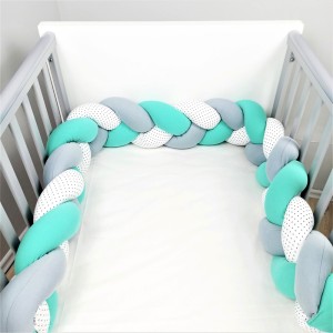 Πάντα Πλεξούδα Μέντα Γκρι Λευκό Με Αστέρια Baby Star Πάντα Πλεξούδα Μέντα Γκρι Λευκό Με Αστέρια Baby Star