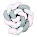 Πάντα Πλεξούδα Ροζ Γκρι Λευκό Αστέρια Baby Star