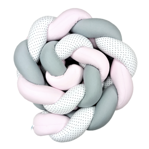 Πάντα Πλεξούδα Ροζ Γκρι Λευκό Αστέρια Baby Star