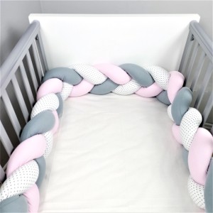 Πάντα Πλεξούδα Ροζ Γκρι Λευκό Αστέρια Baby Star Πάντα Πλεξούδα Ροζ Γκρι Λευκό Αστέρια Baby Star