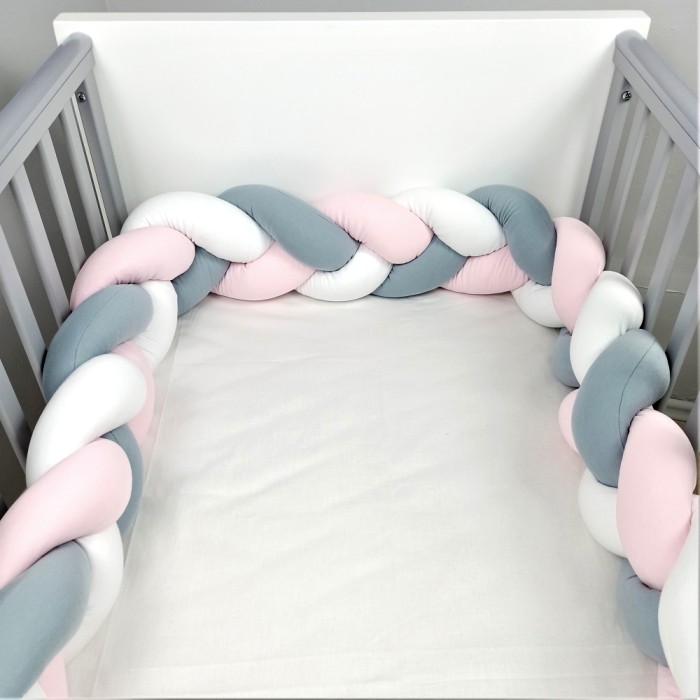 Πάντα Πλεξούδα Ροζ Γκρι Λευκό Baby Star Πάντα Πλεξούδα Ροζ Γκρι Λευκό Baby Star