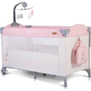 Παρκοκρέβατο 2 Επιπέδών Indiana Ροζ Cangaroo