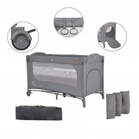 Παρκοκρέβατο 2 Επιπέδων Skyglow 2 Γκρι Cangaroo