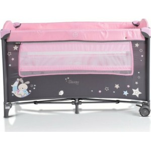 Παρκοκρέβατο 2 Επιπέδων Sleepy Pink Moni
