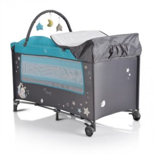 Παρκοκρέβατο 2 Επιπέδων Sleepy Turquoise Moni