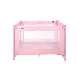 Παρκοκρέβατο Τετράγωνο Pink Blossom Lorelli