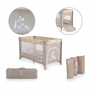 Παρκοκρέβατο 1 Eπιπέδου Safari Μπεζ Moni