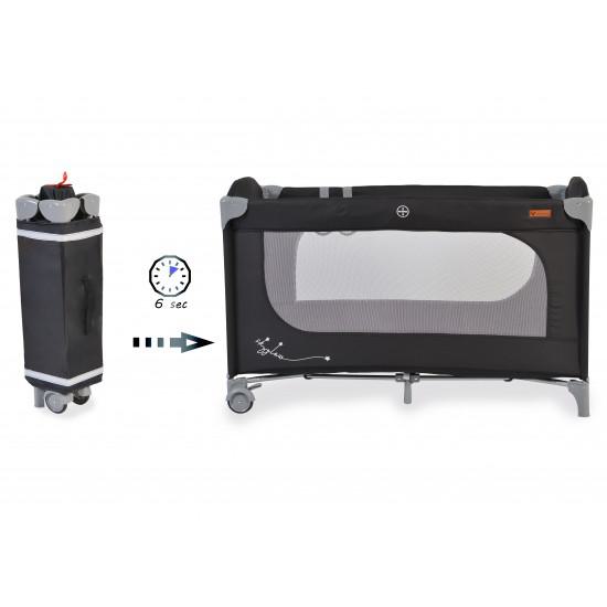 Παρκοκρέβατο 1 Επιπέδου Skyglow 1 Μαύρο Cangaroo