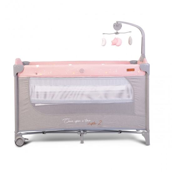 Παρκοκρέβατο Mε Παιχνίδι Once upon a time 2 Επιπέδων Ροζ Cangaroo Παρκοκρέβατο Mε Παιχνίδι Once upon a time 2 Επιπέδων Ροζ Cangaroo