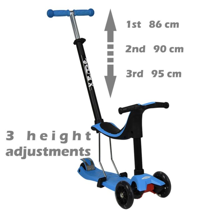 Πατίνι X-Ride 3 σε 1 Μπλε 662-185 Bebe Stars Πατίνι X-Ride 3 σε 1 Μπλε 662-185 Bebe Stars