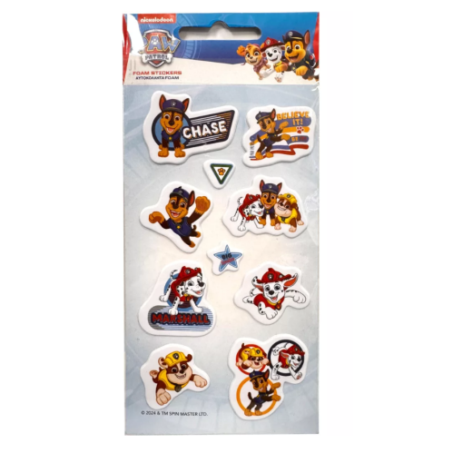 Paw Patrol Boys Σετ Αυτοκόλλητων Puffy Foam Paw Patrol Boys Σετ Αυτοκόλλητων Puffy Foam