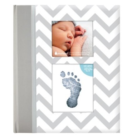 Pearhead: Βιβλίο αναμνήσεων μωρού Chevron Gray