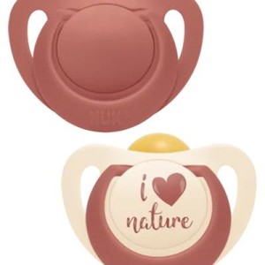 Πιπίλα Λατέξ Nuk For Nature 0-6m Ροζ - Λευκό