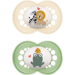 Πιπίλα Original Σιλικόνης 6-16 μηνών - Unisex - Κρεμ - Πράσινο - MAM Πιπίλα Original Σιλικόνης 6-16 μηνών - Unisex - Κρεμ - Πράσινο - MAM