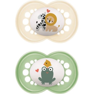 Πιπίλα Original Σιλικόνης 6-16 μηνών - Unisex - Κρεμ - Πράσινο - MAM Πιπίλα Original Σιλικόνης 6-16 μηνών - Unisex - Κρεμ - Πράσινο - MAM
