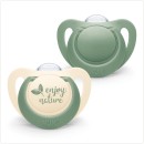 Πιπίλα Σιλικόνης Nuk For Nature 0-6m Πράσινο - Λευκό Πιπίλα Σιλικόνης Nuk For Nature 0-6m Πράσινο - Λευκό
