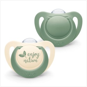 Πιπίλα Σιλικόνης Nuk For Nature 0-6m Πράσινο - Λευκό