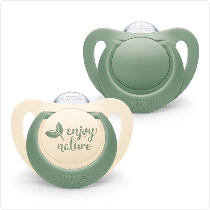 Πιπίλα Σιλικόνης Nuk For Nature 0-6m Πράσινο - Λευκό Πιπίλα Σιλικόνης Nuk For Nature 0-6m Πράσινο - Λευκό