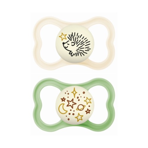 Πιπίλα Supreme Night Σιλικόνης 6-16 μηνών - Unisex – Κρεμ - Πράσινο - MAM Πιπίλα Supreme Night Σιλικόνης 6-16 μηνών - Unisex – Κρεμ - Πράσινο - MAM