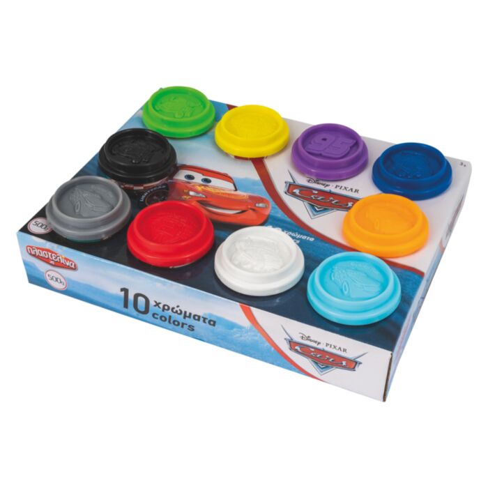 AS Πλαστελίνη Disney Cars Κουτί Με 10 Βαζάκια Και Καπάκια Καλουπάκια 500gr Για 3+ Χρονών AS Πλαστελίνη Disney Cars Κουτί Με 10 Βαζάκια Και Καπάκια Καλουπάκια 500gr Για 3+ Χρονών