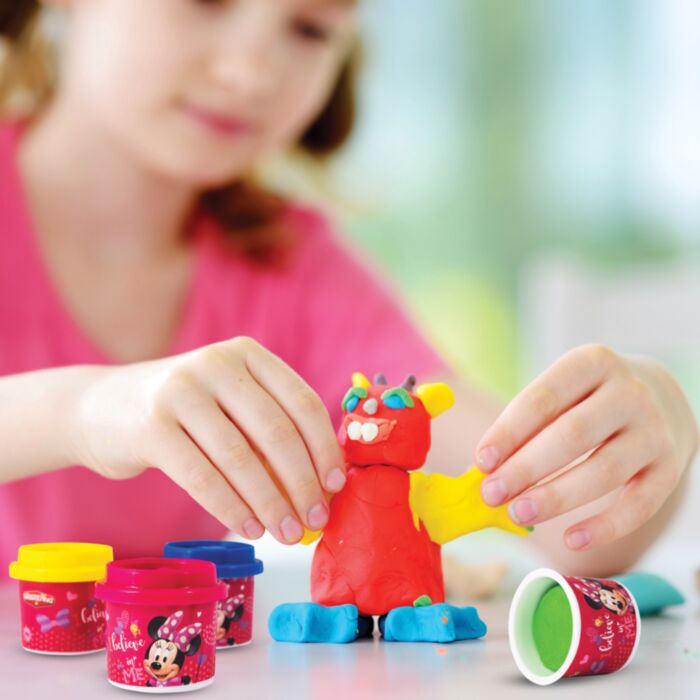 AS Πλαστελίνη Disney Minnie Σακουλάκι Με 10 Βαζάκια Και Καπάκια Καλουπάκια 280gr AS Πλαστελίνη Disney Minnie Σακουλάκι Με 10 Βαζάκια Και Καπάκια Καλουπάκια 280gr