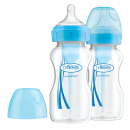 Πλαστικό Μπιμπερό με Φαρδύ Λαιμό Options+ & Θηλή Σιλικόνης Μπλε 2τμχ 270ml Dr. Brown's Πλαστικό Μπιμπερό με Φαρδύ Λαιμό Options+ & Θηλή Σιλικόνης Μπλε 2τμχ 270ml Dr. Brown's
