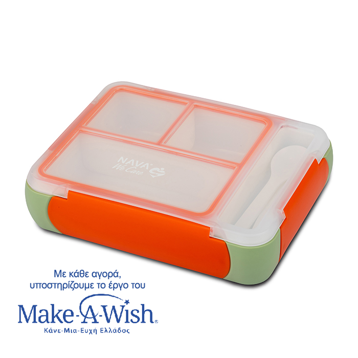 Πλαστικό Δοχείο Φαγητού Bento Ορθογώνιο Πράσινο - Πορτοκαλί Ορθογώνιο 800ml We Care Πλαστικό Δοχείο Φαγητού Bento Ορθογώνιο Πράσινο - Πορτοκαλί Ορθογώνιο 800ml We Care