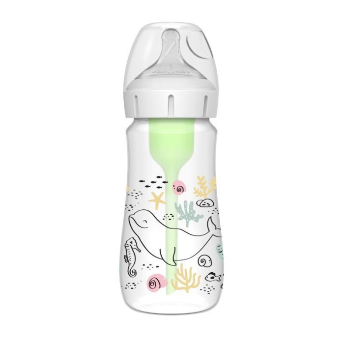 Πλαστικό Μπιμπερό Με Φαρδύ Λαιμό Options+ & Θηλή Σιλικόνης 270ml Φάλαινα Dr. Brown's Πλαστικό Μπιμπερό Με Φαρδύ Λαιμό Options+ & Θηλή Σιλικόνης 270ml Φάλαινα Dr. Brown's