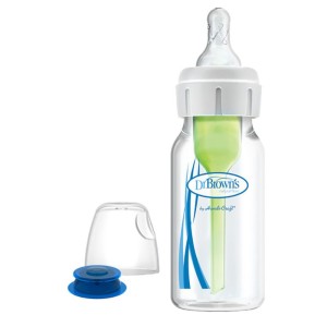 Πλαστικό Μπιμπερό  Με Στενό Λαιμό Specialty Feeding System Zero Resistance 0m+ 120ml Dr. Brown's