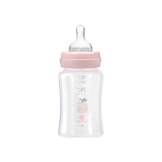 Πλαστικό Μπιμπερό PP 240ml Hippo Dreams Pink Kikka Boo