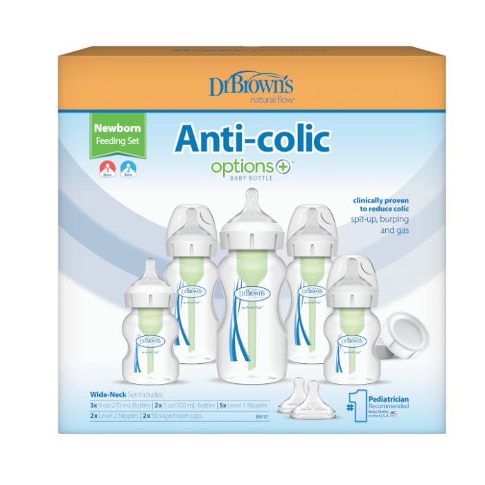 Πλαστικό Μπιμπερό Σετ Δώρου Πλαστικό Με Φαρδύ Λαιμό OPTIONS+ Dr. Brown's