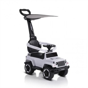 Αστυνομικό Ποδοκίνητο Αυτοκινητάκι Λευκό Με Λαβή Γονέα Moni