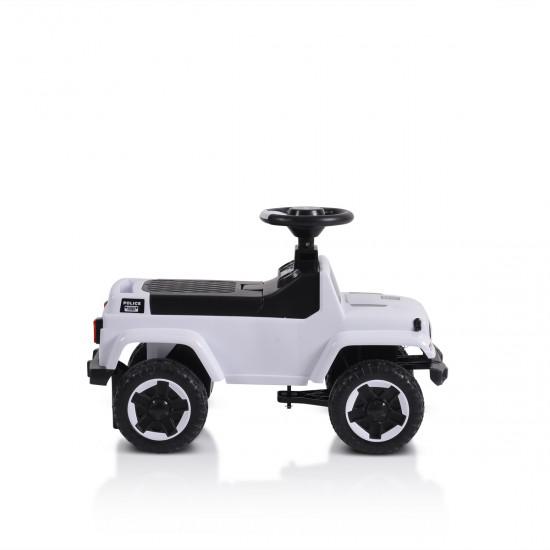 Αστυνομικό Ποδοκίνητο Αυτοκινητάκι Λευκό Με Λαβή Γονέα Moni