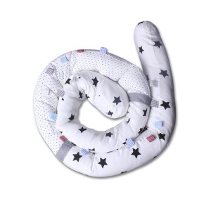 Πολυχρηστικό Μαξιλάρι Snuggly Snake Cotton Shiny Star Black Minene